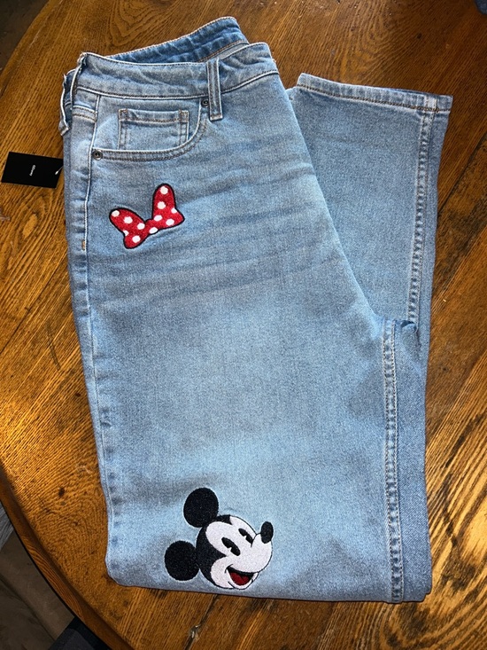 Her Universe Denim - Disney Light Blue Mom Jeans  Mickey and Minnie